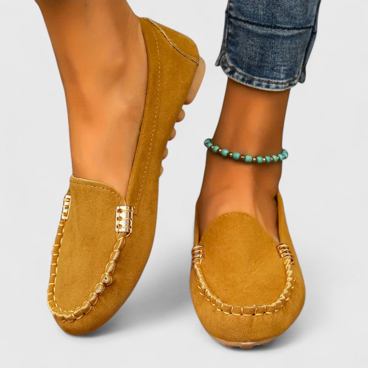 Women's Orthopedic Loafers with Metal Accent Detail