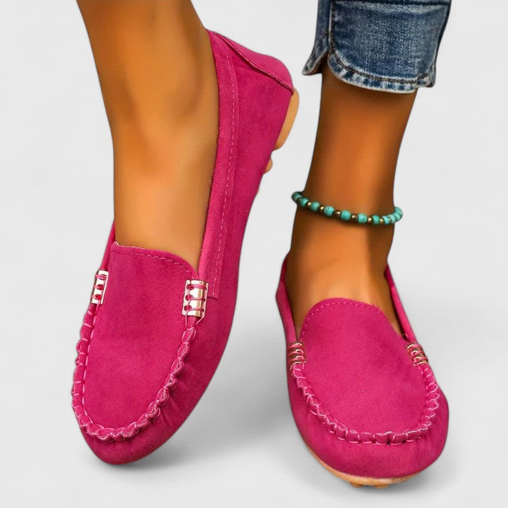 Women's Orthopedic Loafers with Metal Accent Detail