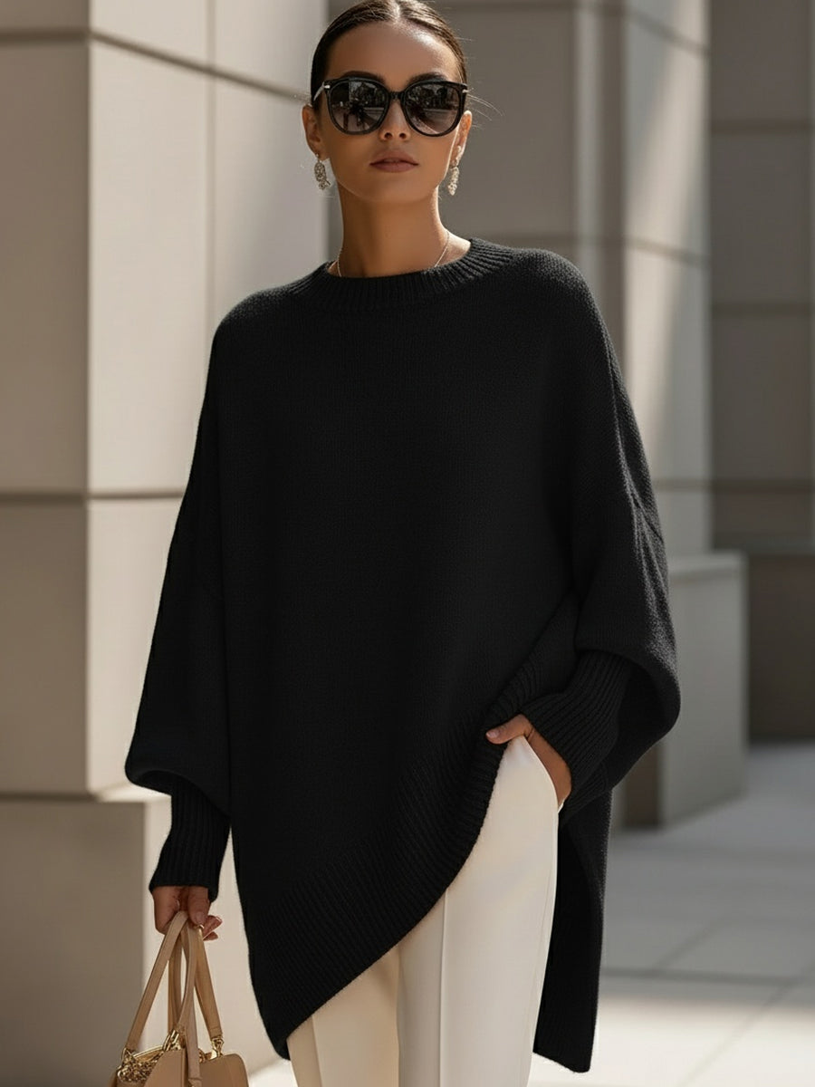 Women's Loose Oversized Wool Blend Knit Pullover