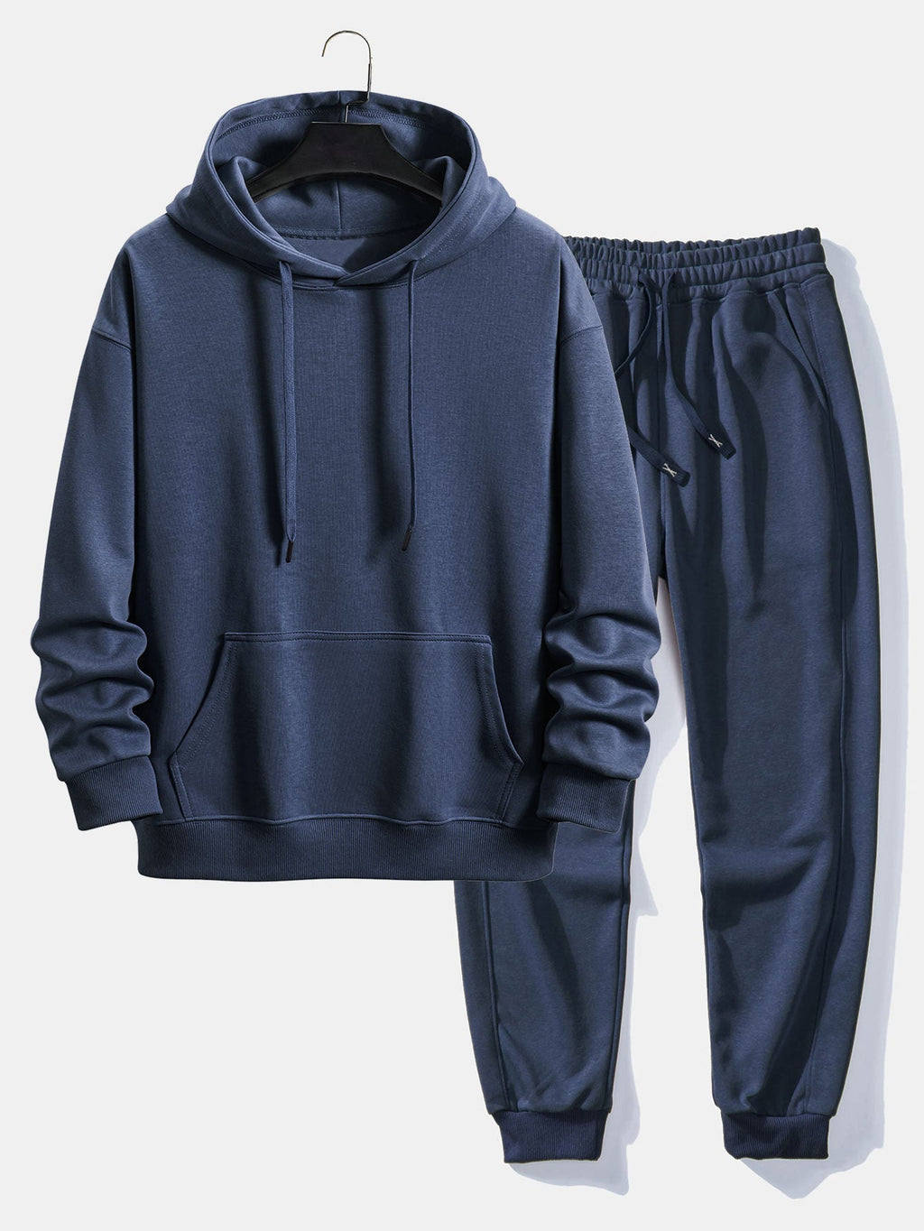Men's Cuffed Jogger Pullover Hooded Travel Tracksuit