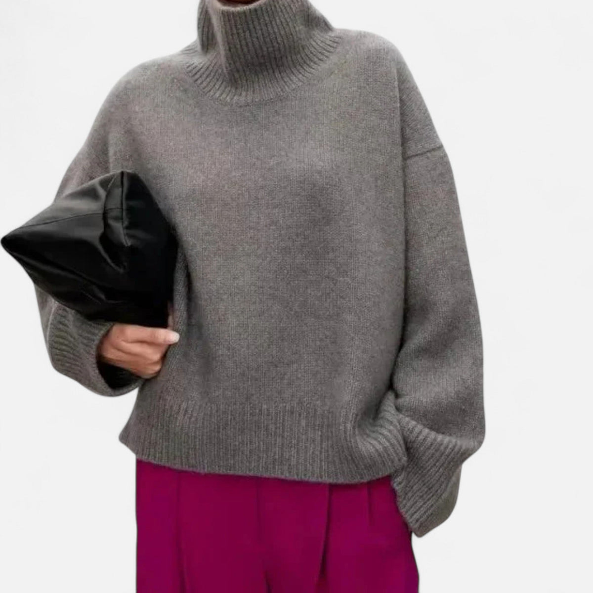Women's Classic Pure Wool High Neck Pullover