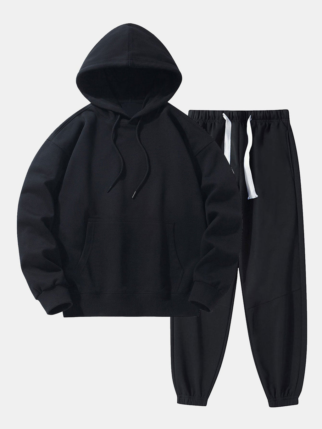 Men's Heavyweight Drop Shoulder Hooded Sweatshirt Jogger Set