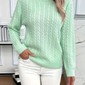 Women's Relaxed Cable Knit Pullover for Chilly Days