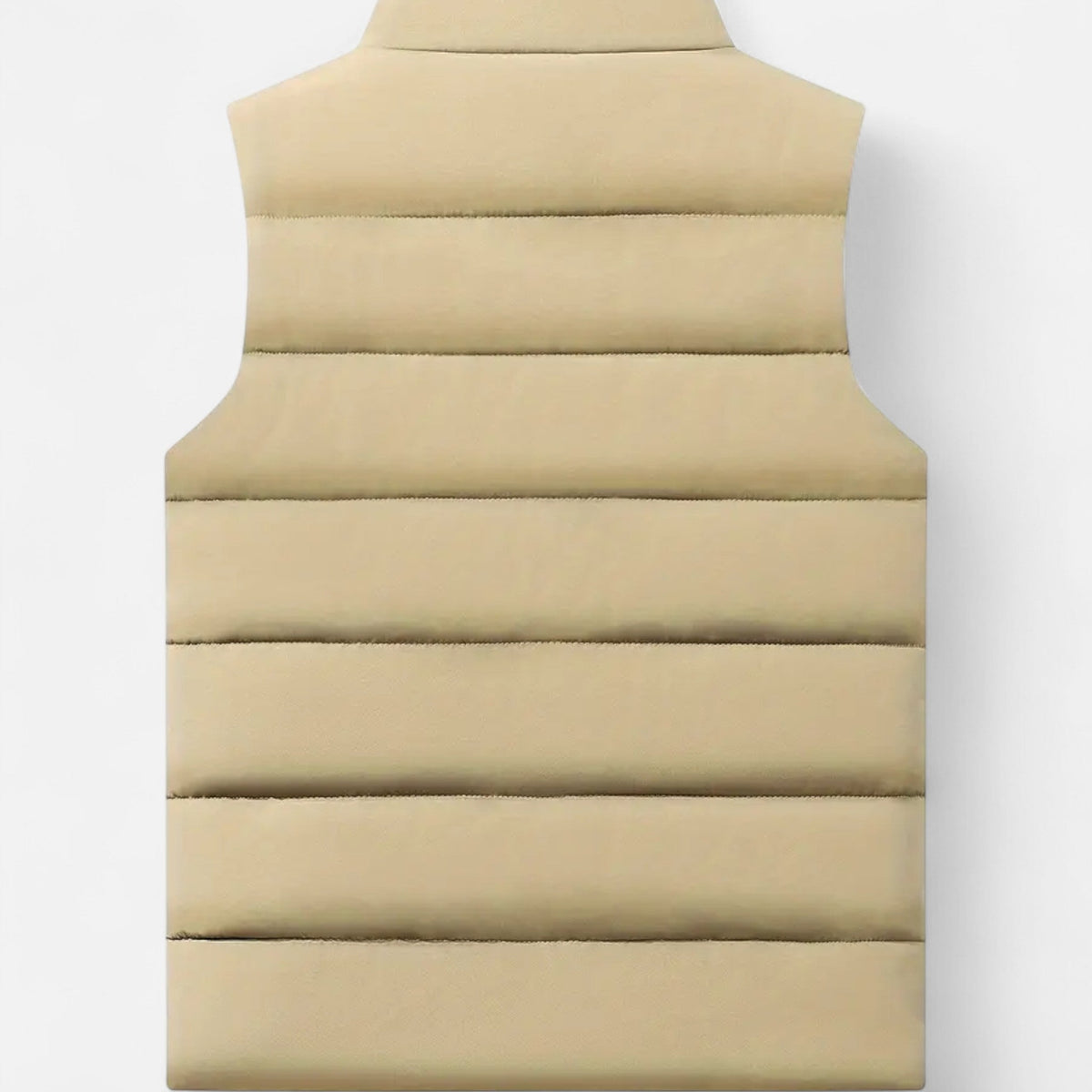 Men's Winter Padded Vest with Front Zip and Quilting