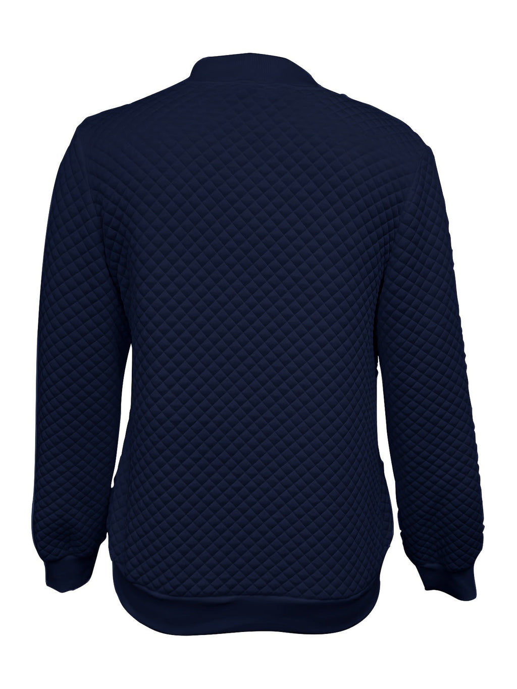 Women's Baseball Collar Diamond Texture Padded Jacket