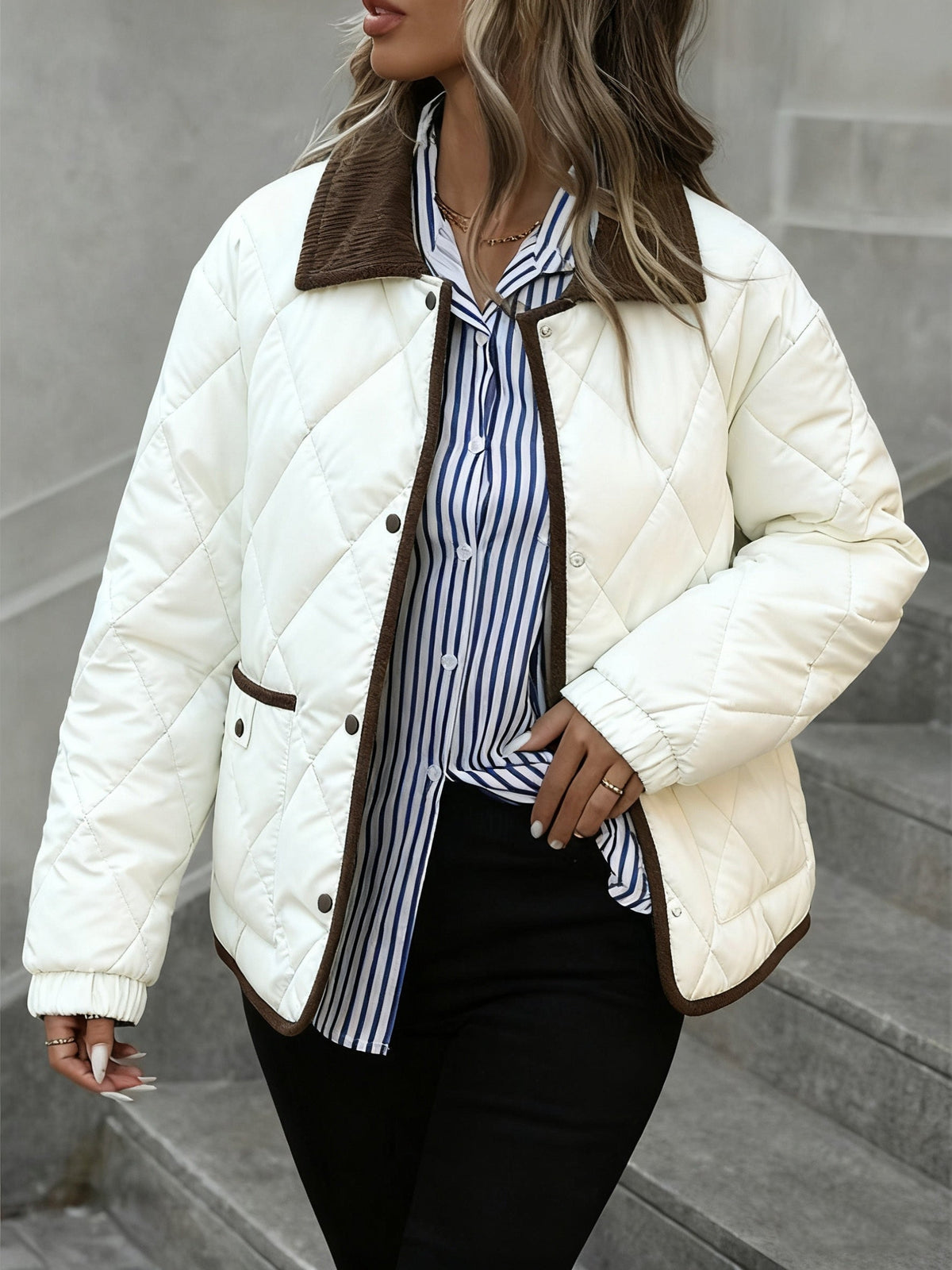 Women's Diamond Quilted Padded Coat
