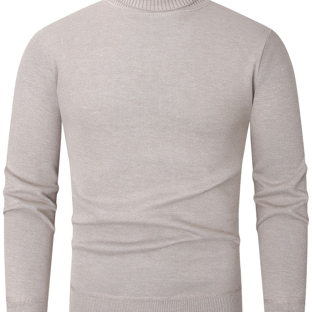 Men's Soft Lined Roll Neck Knit Sweater