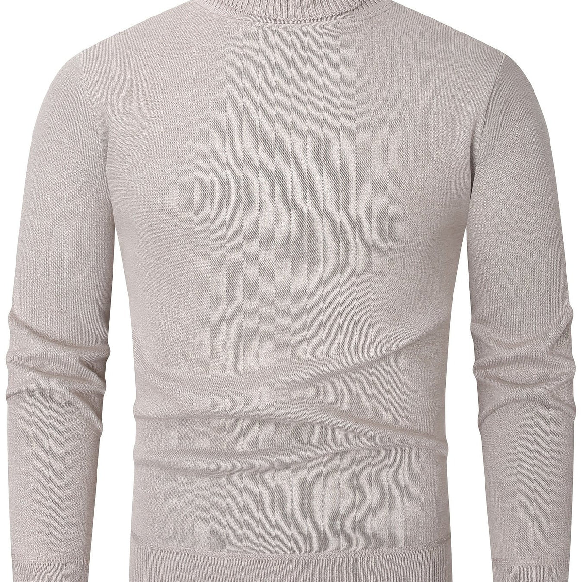 Men's Soft Lined Roll Neck Knit Sweater