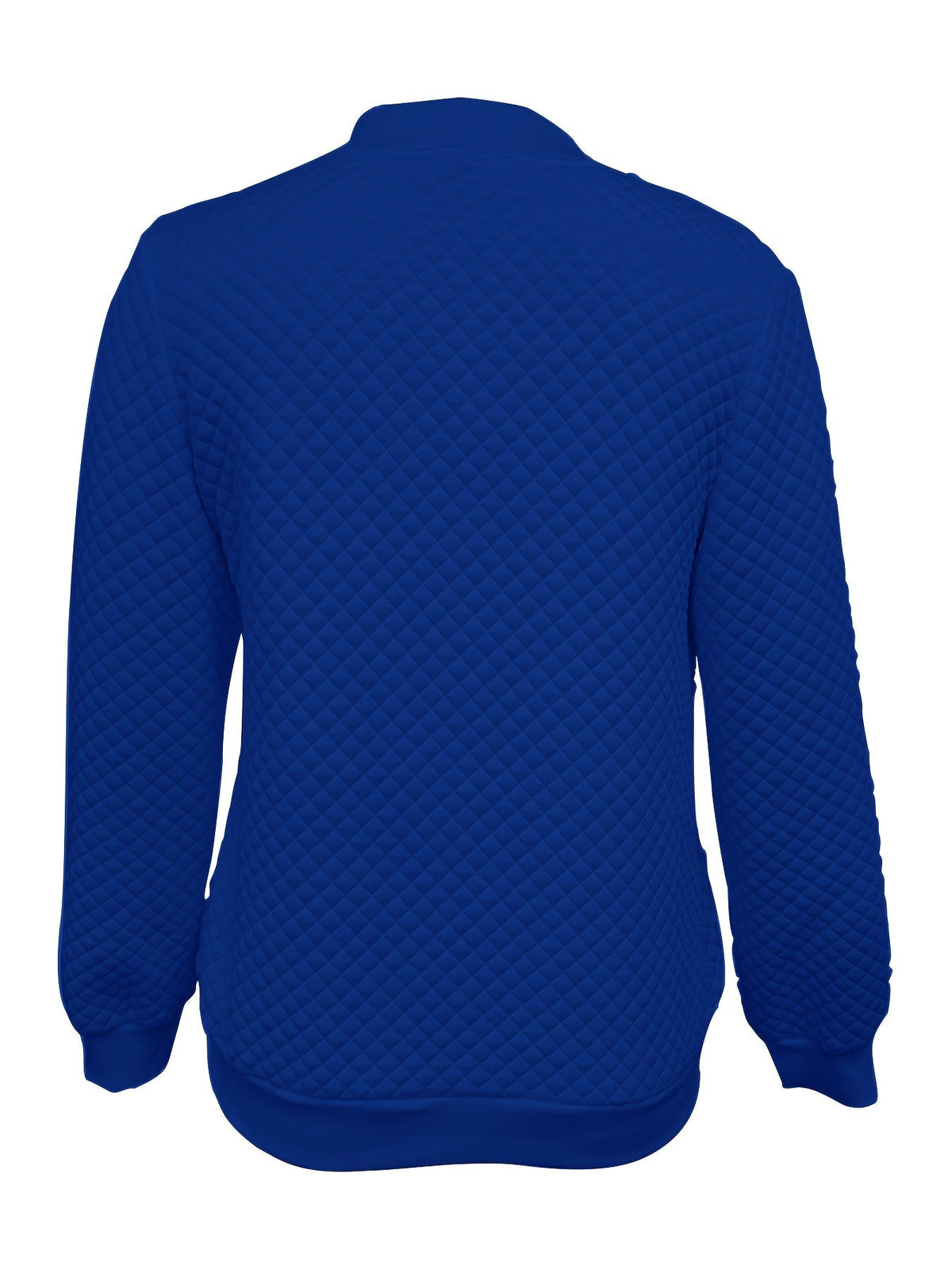 Women's Baseball Collar Diamond Texture Padded Jacket