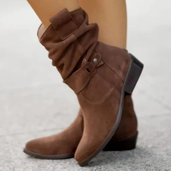 Women's Cushioned Faux-Suede Orthopedic Walking Boots