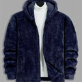 Men's Plush Soft Zip Hooded Coat
