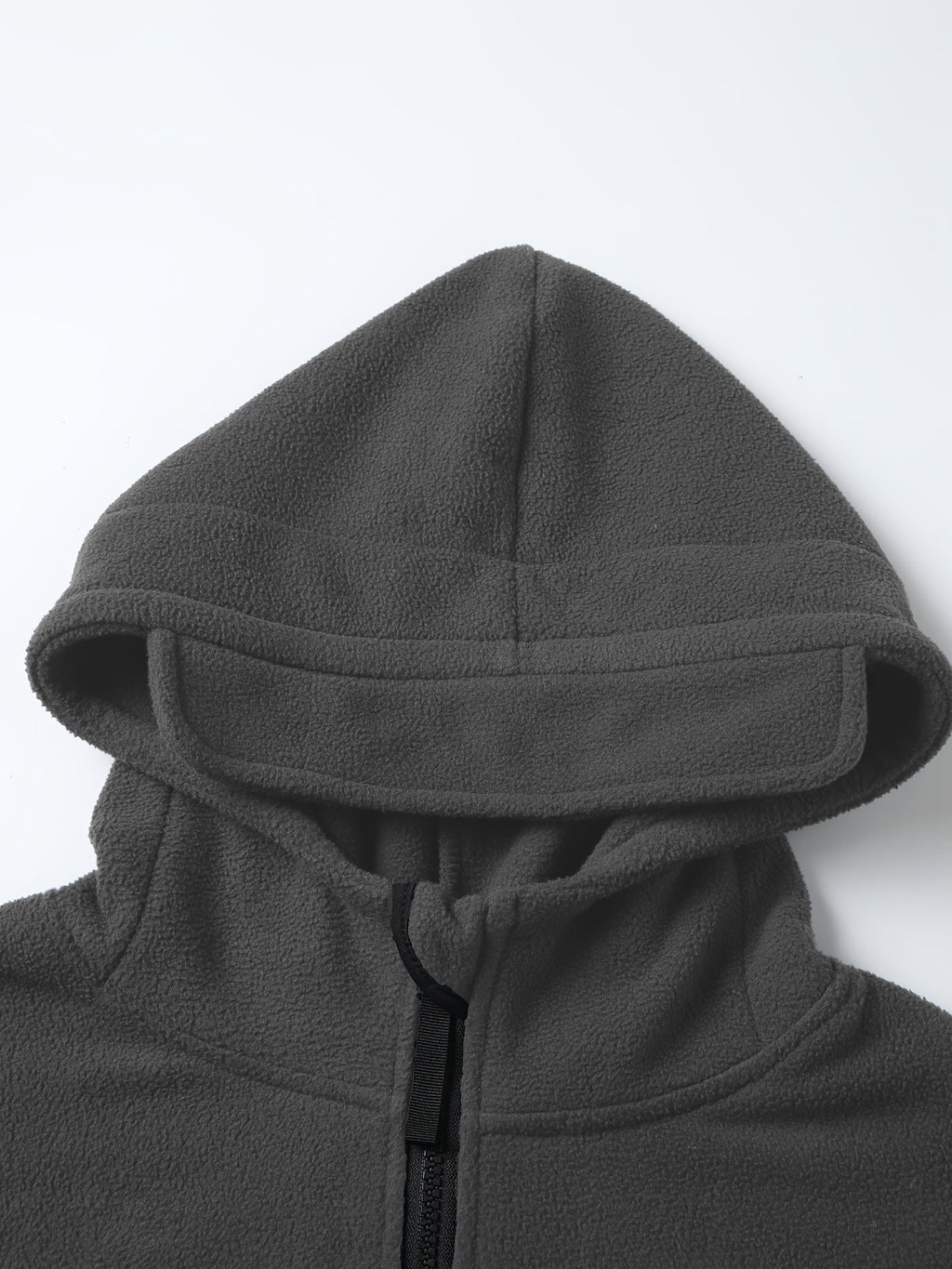 Men's Zip-Front Hooded Work Coat with Zippered Pockets
