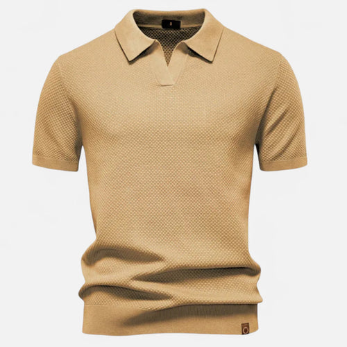 Men's Breathable Wool Pineapple Pattern Polo Shirt