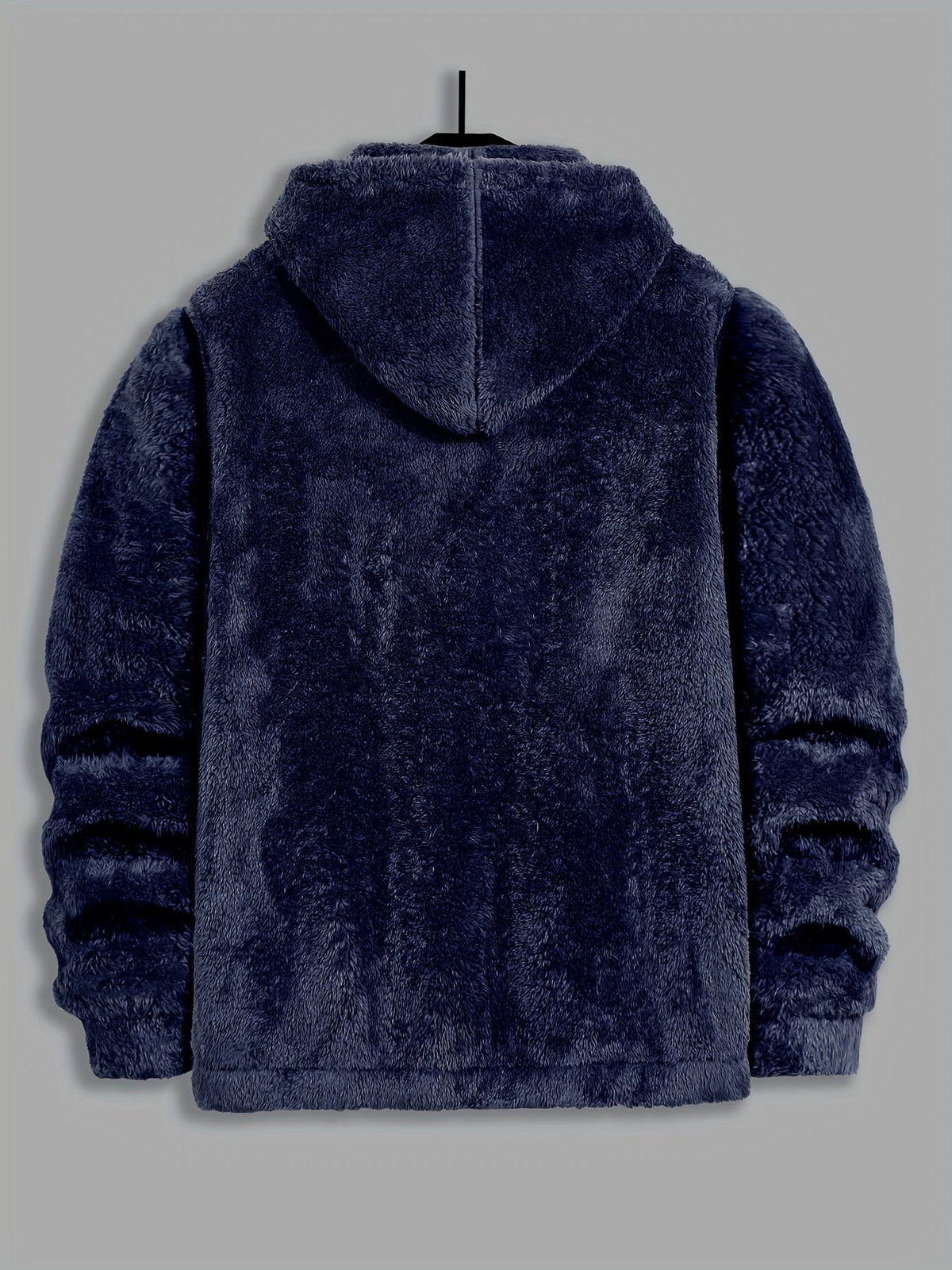 Men's Plush Soft Zip Hooded Coat