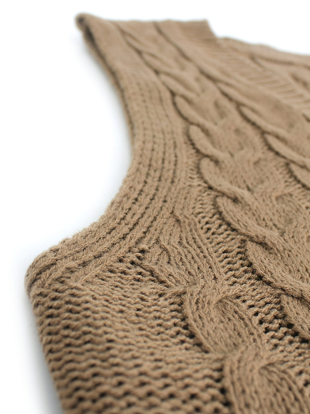 Women's V-Neck Cable Knit Sleeveless Sweater Vest