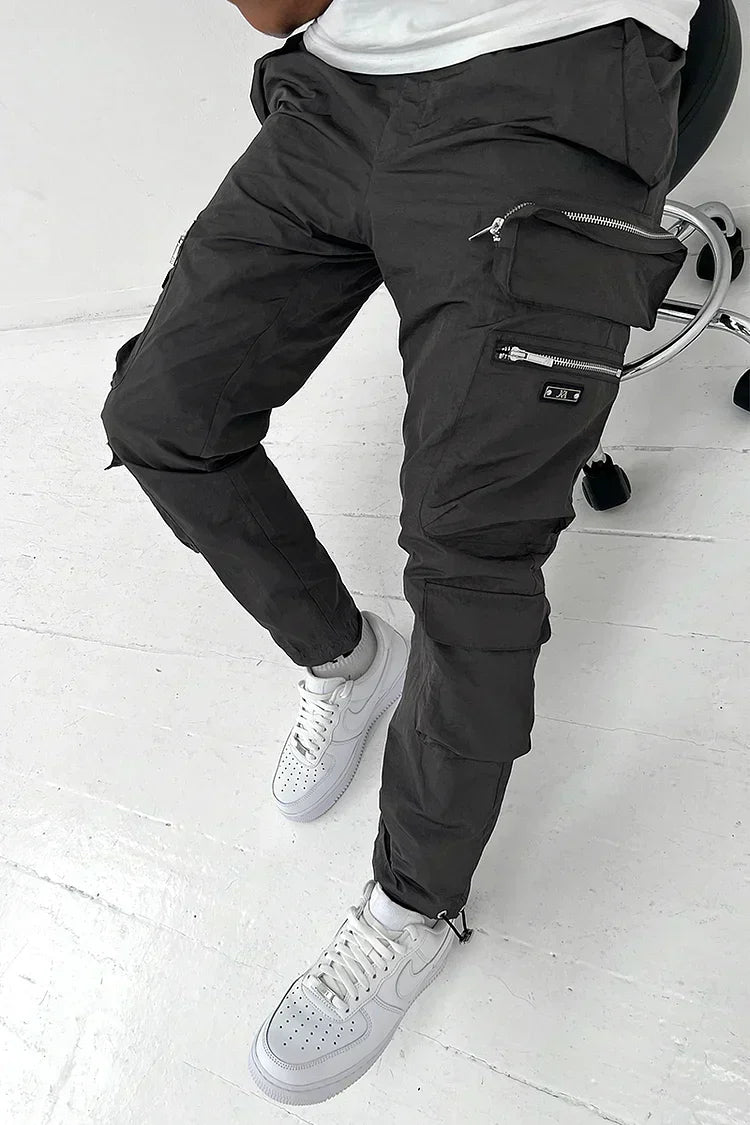 Men's Durable Cotton Polyester Blend Cargo Pants