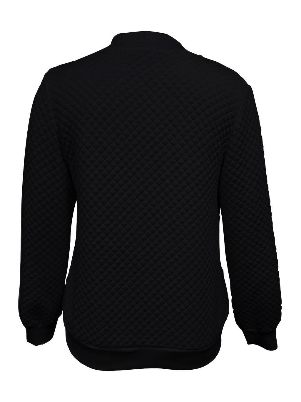 Women's Baseball Collar Diamond Texture Padded Jacket