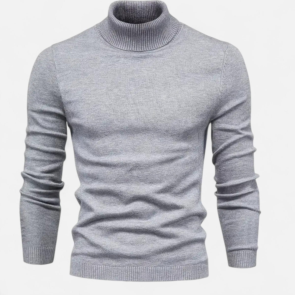 Men's Lapel Neckline Wool Blend Knit Pullover