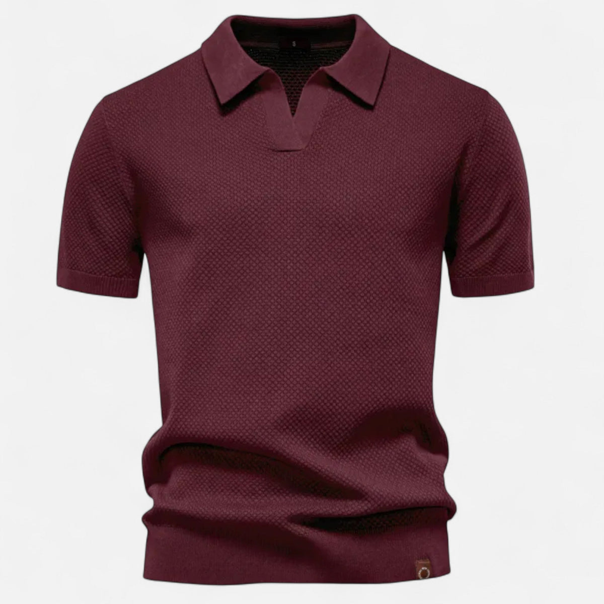 Men's Breathable Wool Pineapple Pattern Polo Shirt