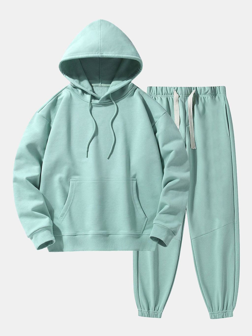 Men's Heavyweight Drop Shoulder Hooded Sweatshirt Jogger Set