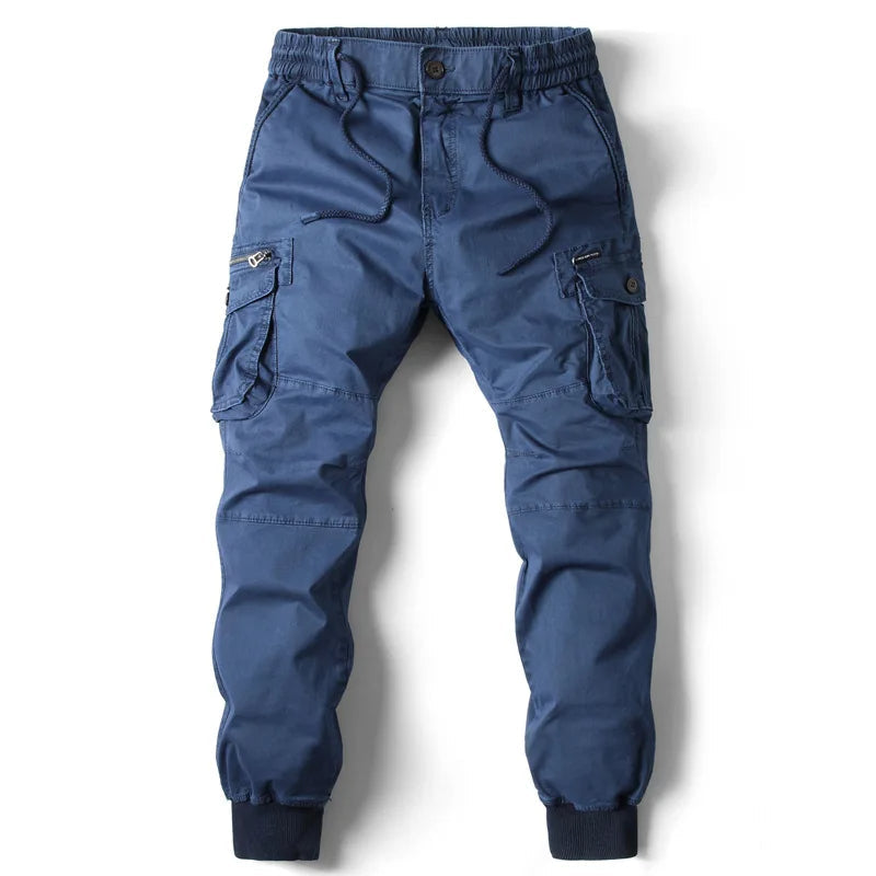 Men's Tapered Layered Pocket Utility Cargo Sweatpants