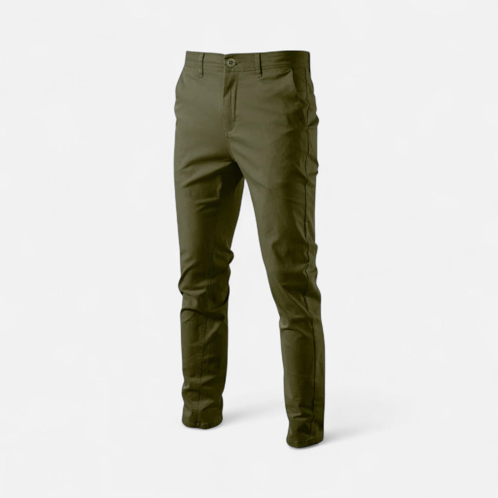 Men's Tailored Cotton Blend Smart Casual Chino Pants