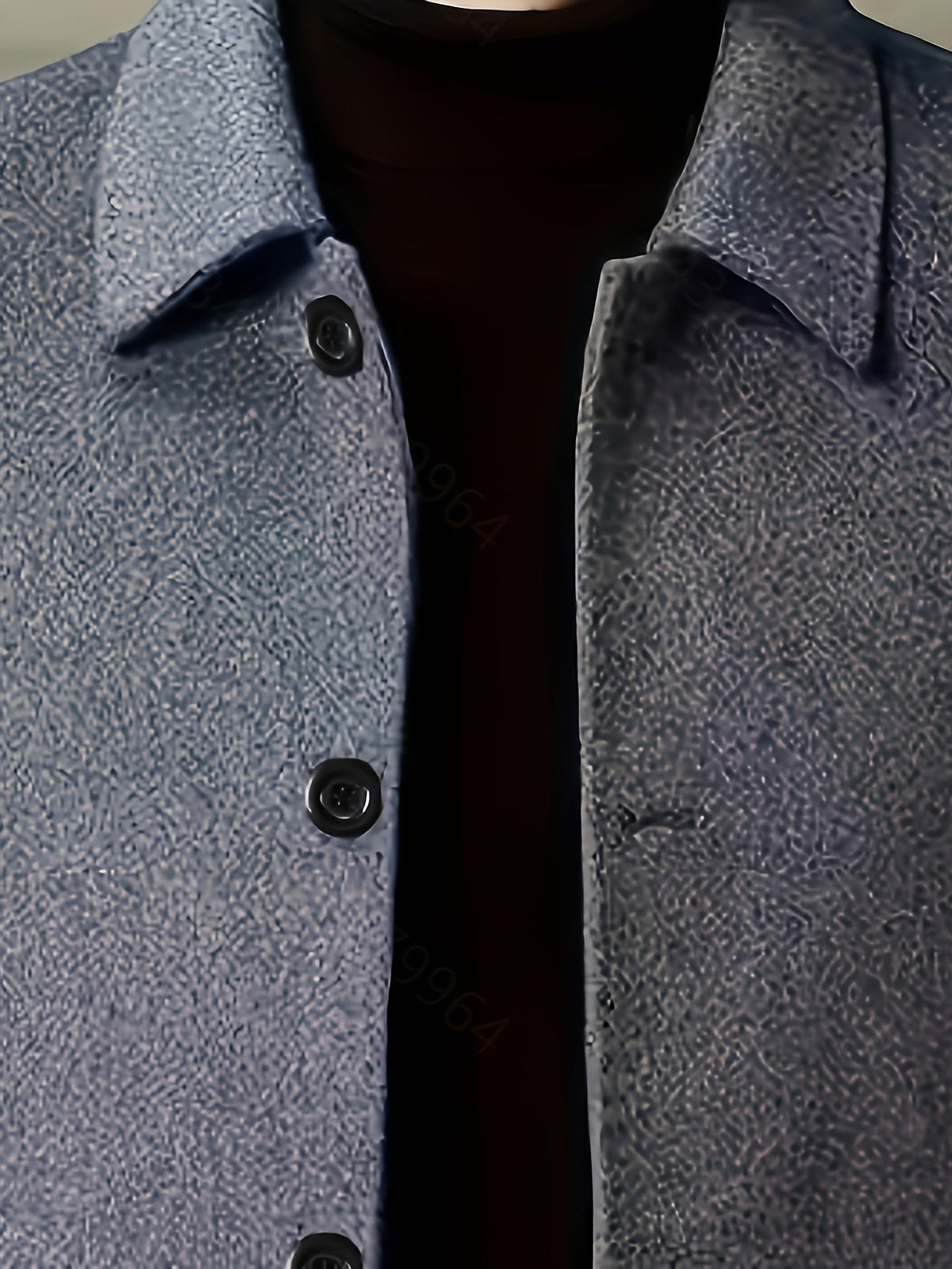 Men's Single-Breasted Refined Topcoat with Side Pockets