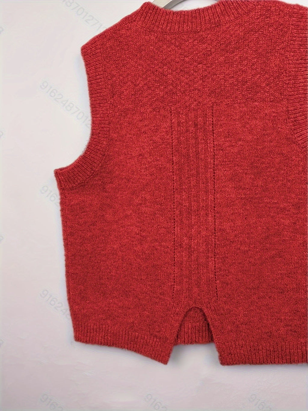 Women's Round Neck Cable Knit Sleeveless Layering Vest