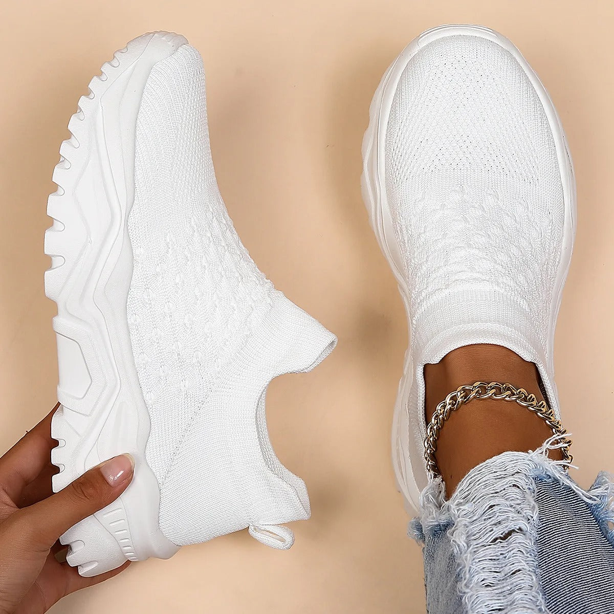 Women's Air Cushion Rounded Toe Orthopedic Walking Shoes