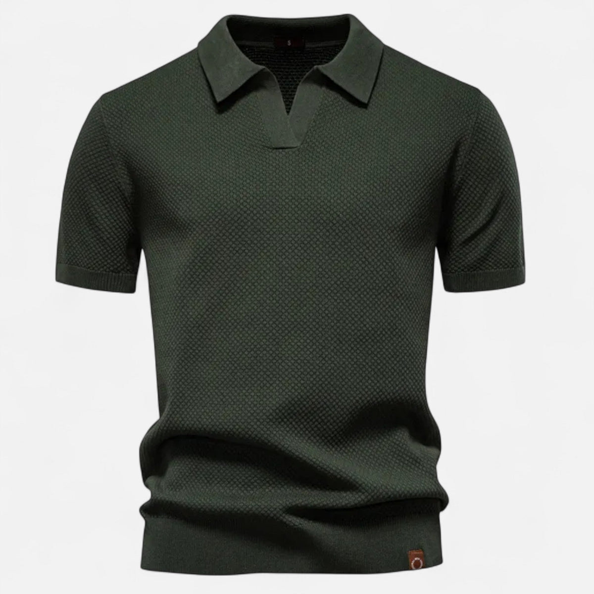 Men's Breathable Wool Pineapple Pattern Polo Shirt