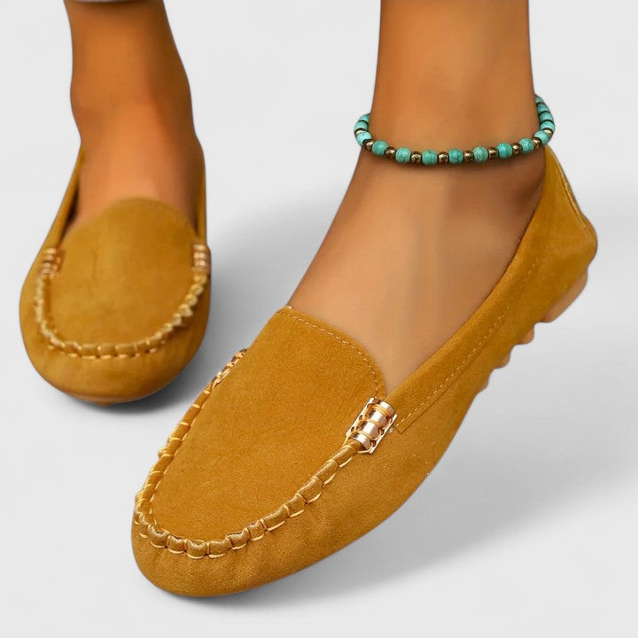 Women's Orthopedic Loafers with Metal Accent Detail