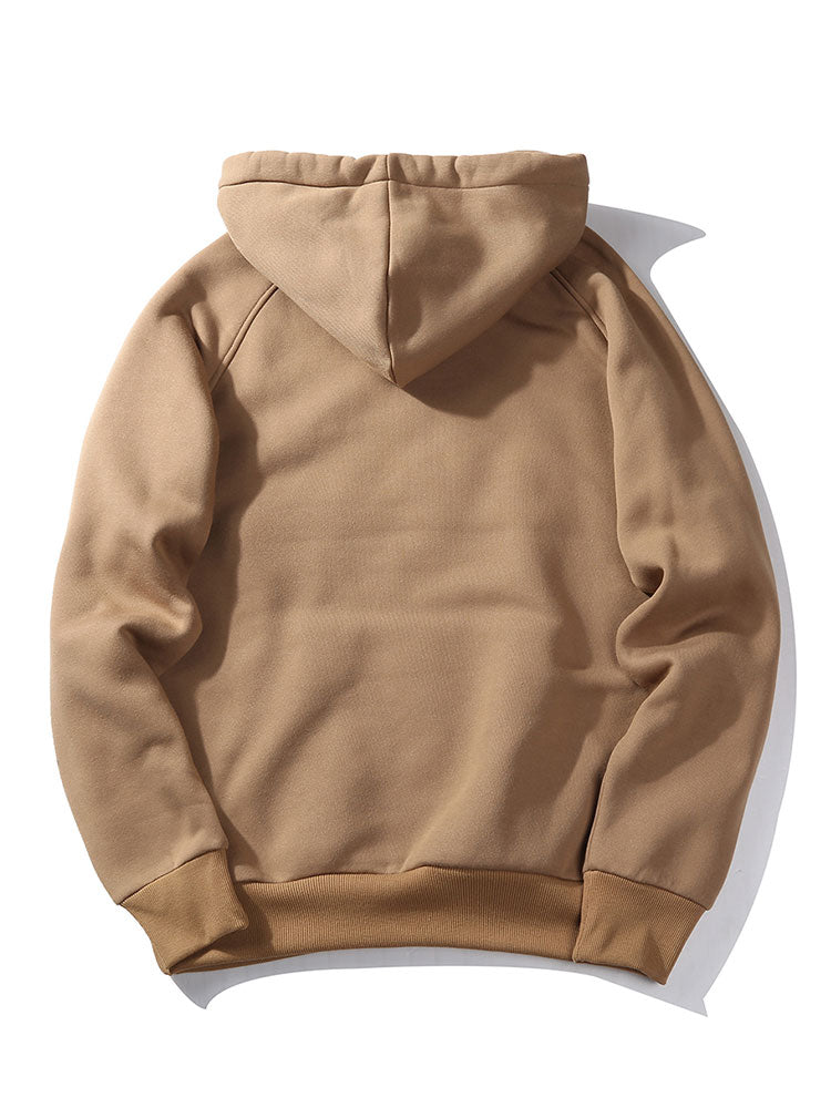 Men's Raglan Sleeve Hooded Pullover Cuffed Jogger Set