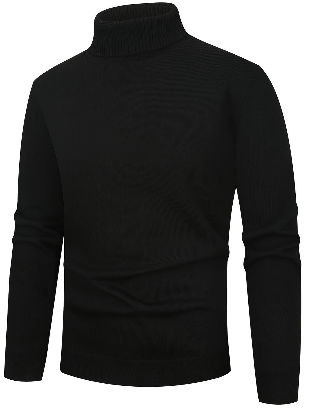 Men's Soft Lined Roll Neck Knit Sweater