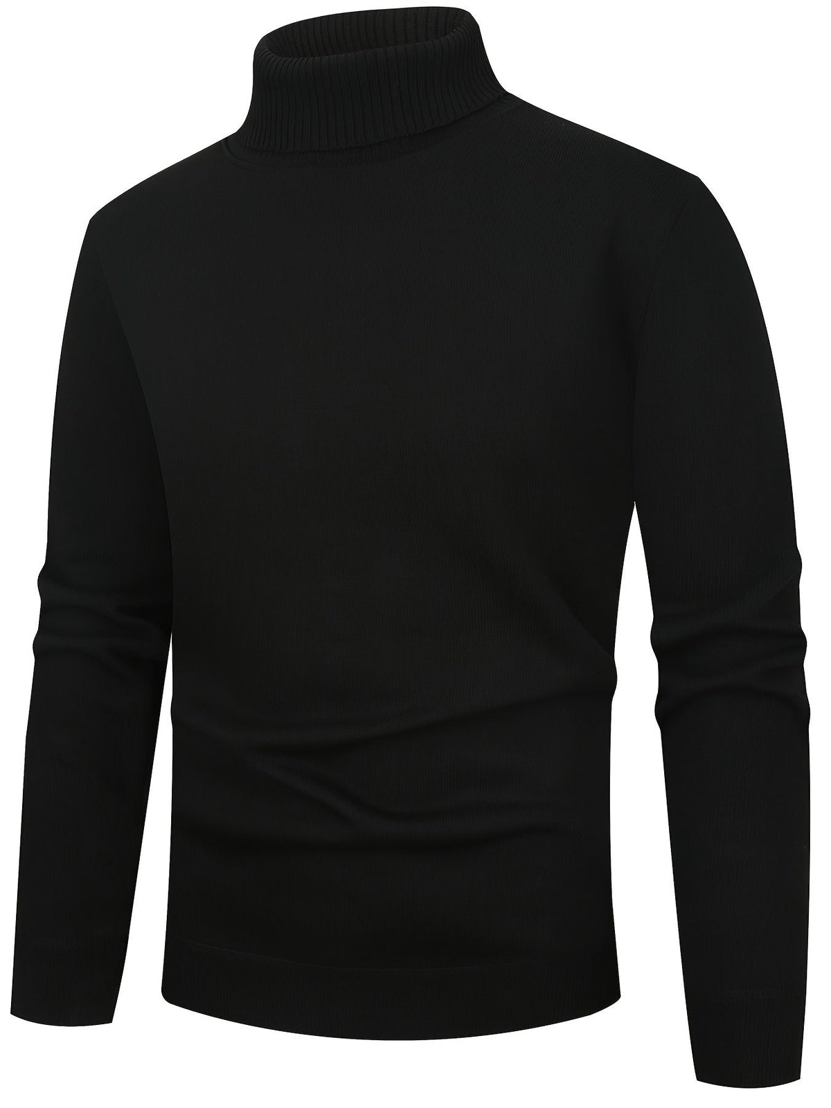 Men's Soft Lined Roll Neck Knit Sweater