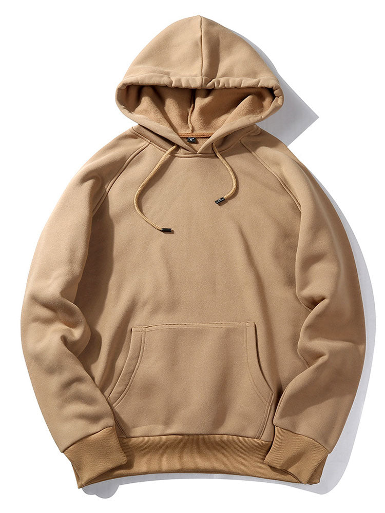 Men's Raglan Sleeve Hooded Pullover Cuffed Jogger Set