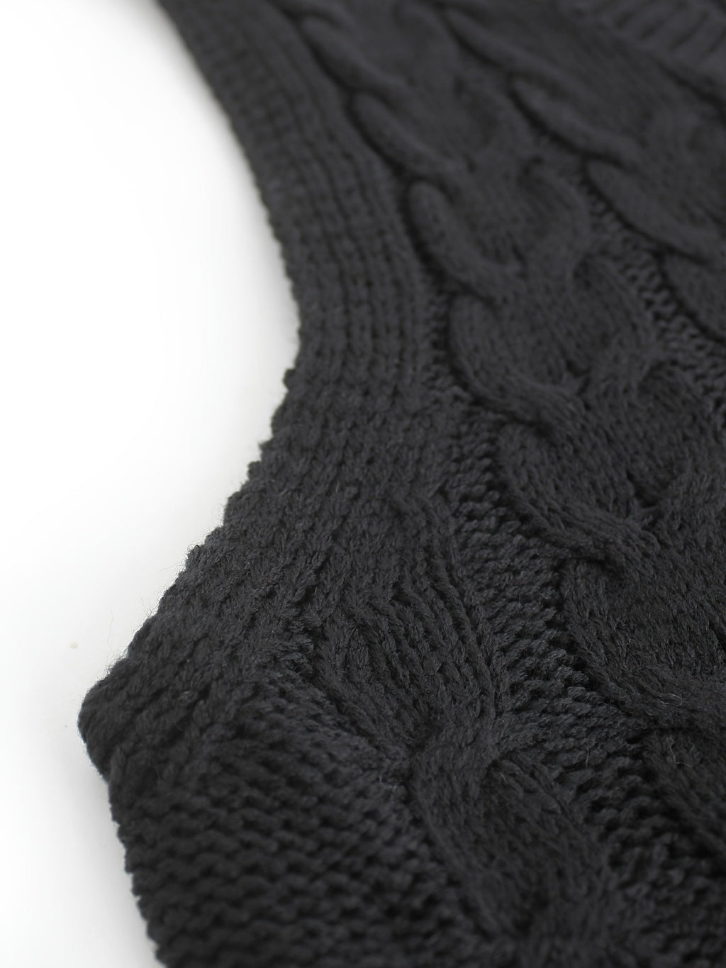 Women's V-Neck Cable Knit Sleeveless Sweater Vest