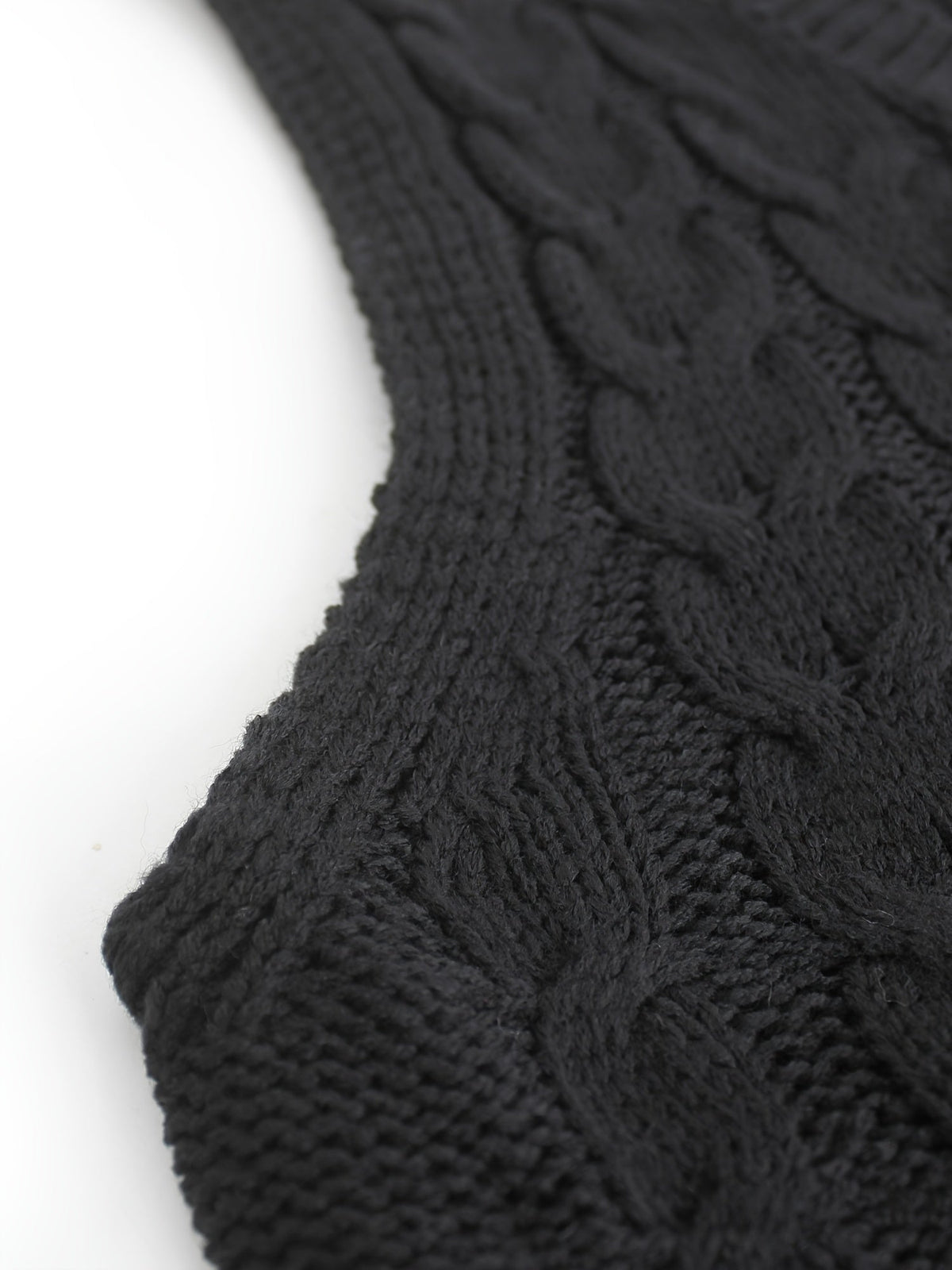 Women's V-Neck Cable Knit Sleeveless Sweater Vest