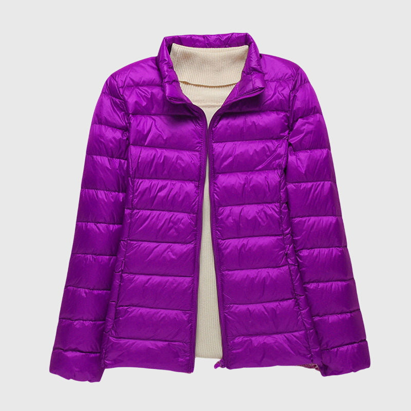 Women's Stand Collar Waterproof Padded Ultra-Light Jacket