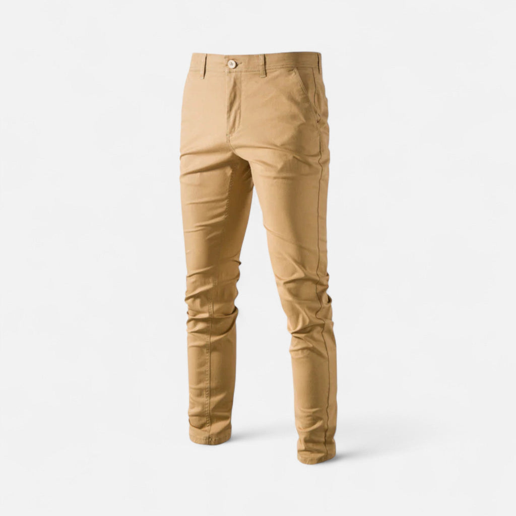 Men's Tailored Cotton Blend Smart Casual Chino Pants