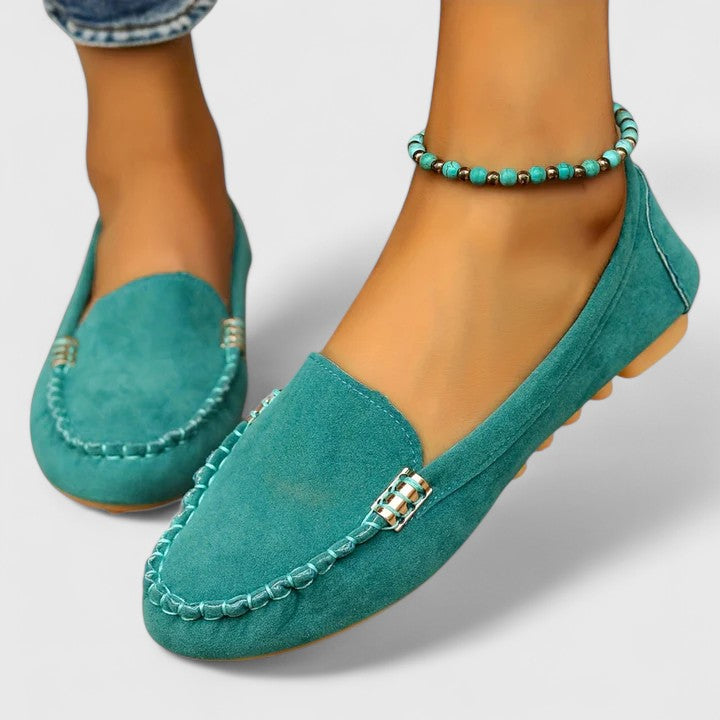 Women's Orthopedic Loafers with Metal Accent Detail
