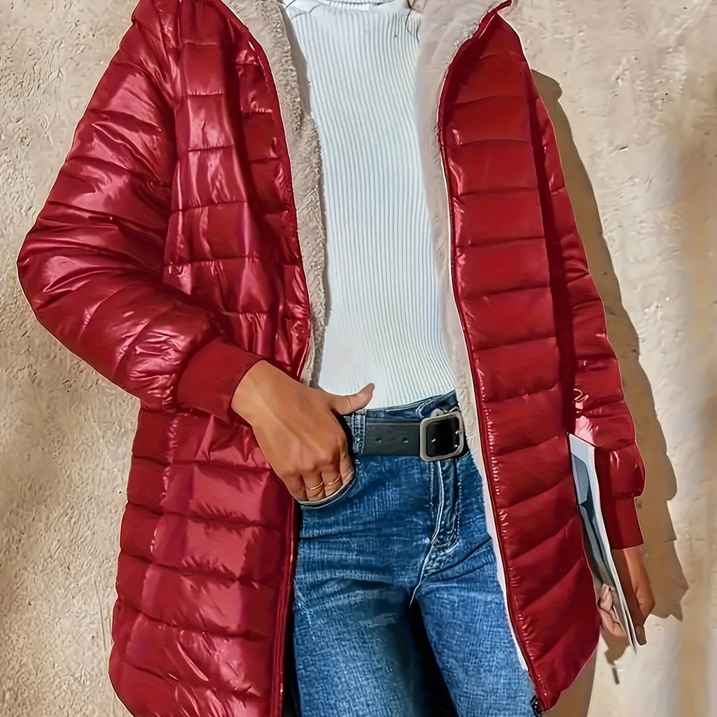 Women's Longline Padded Quilted Winter Coat