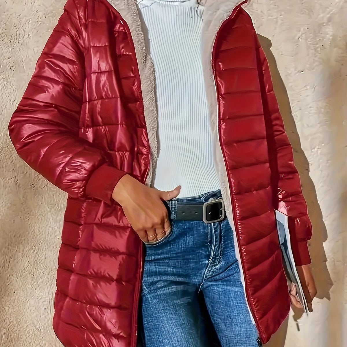 Women's Longline Padded Quilted Winter Coat