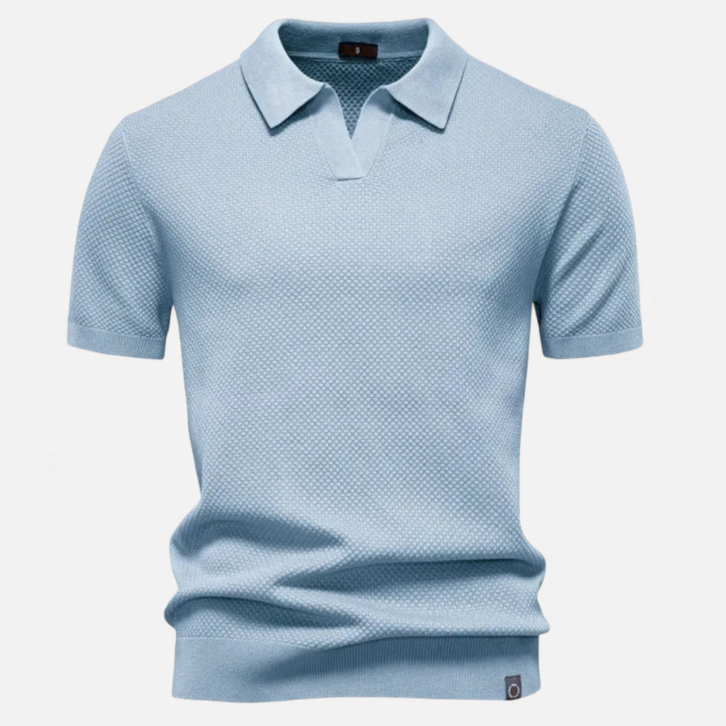 Men's Breathable Wool Pineapple Pattern Polo Shirt