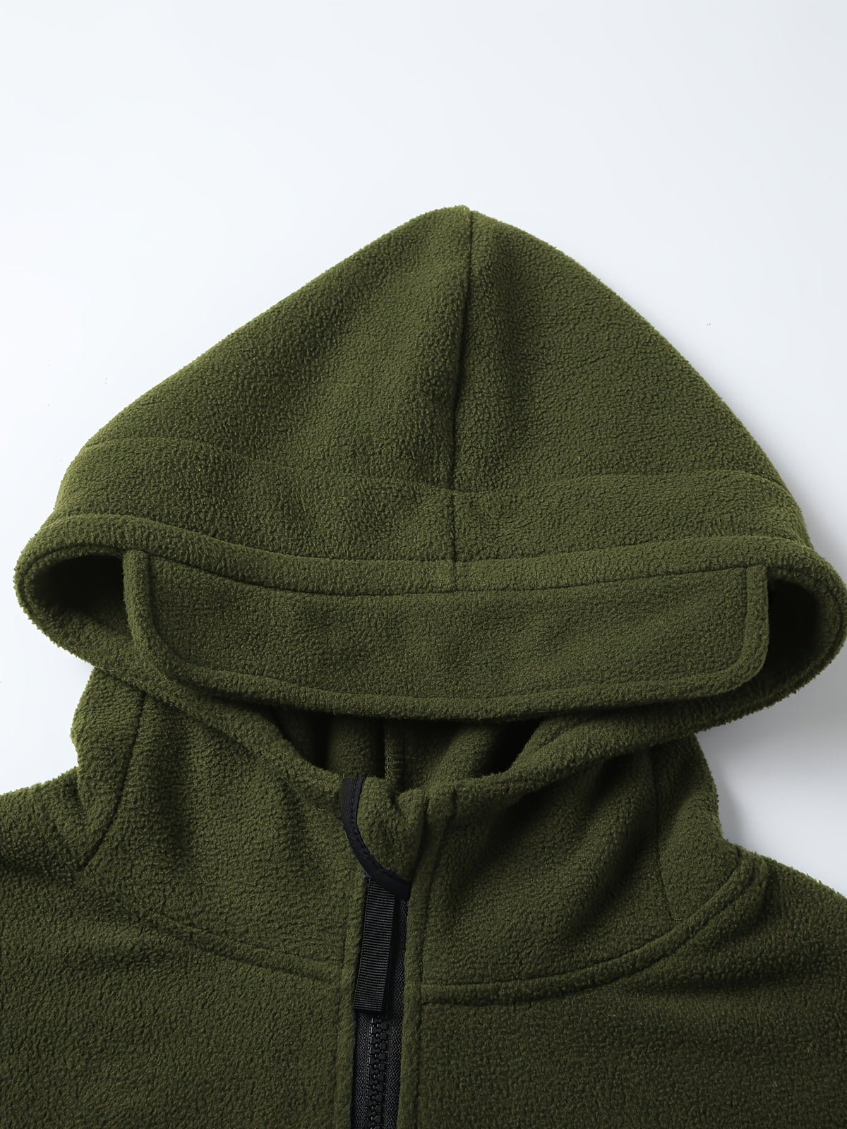 Men's Zip-Front Hooded Work Coat with Zippered Pockets