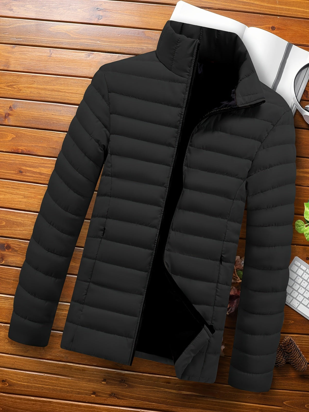 Men's Light Quilted Coat for Cool Weather Layering