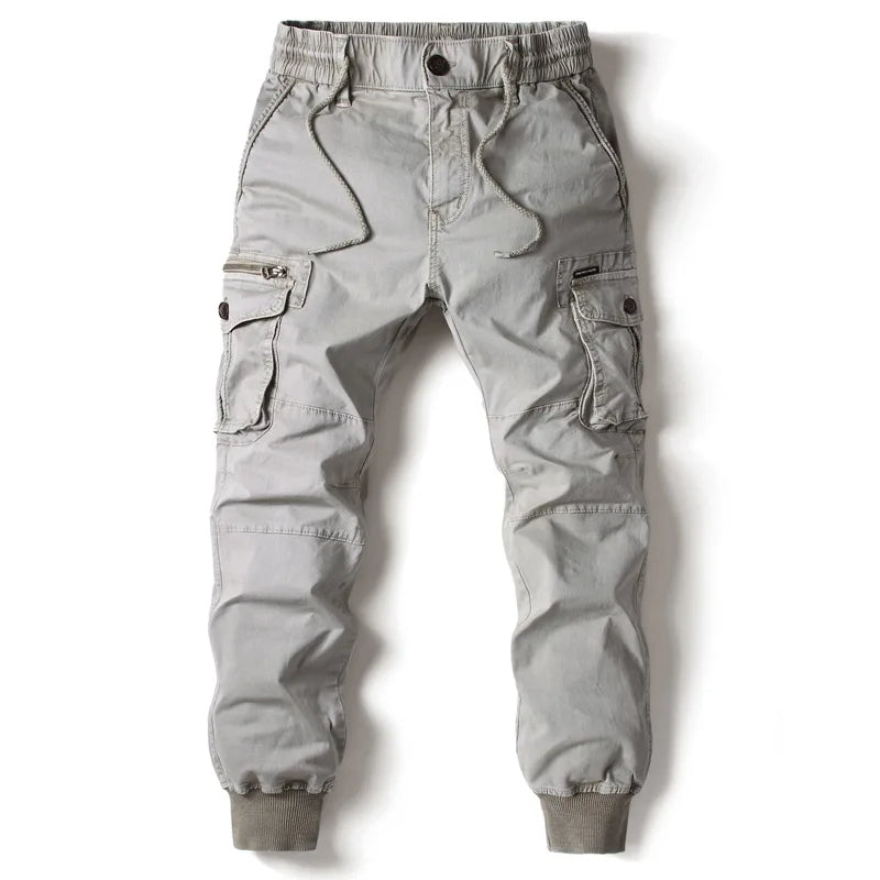 Men's Tapered Layered Pocket Utility Cargo Sweatpants