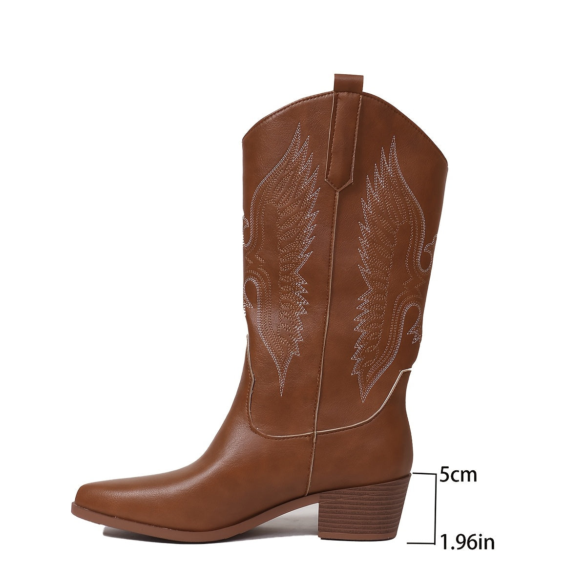 Women's Pull-On Western Cowgirl Boots for Wide Calves