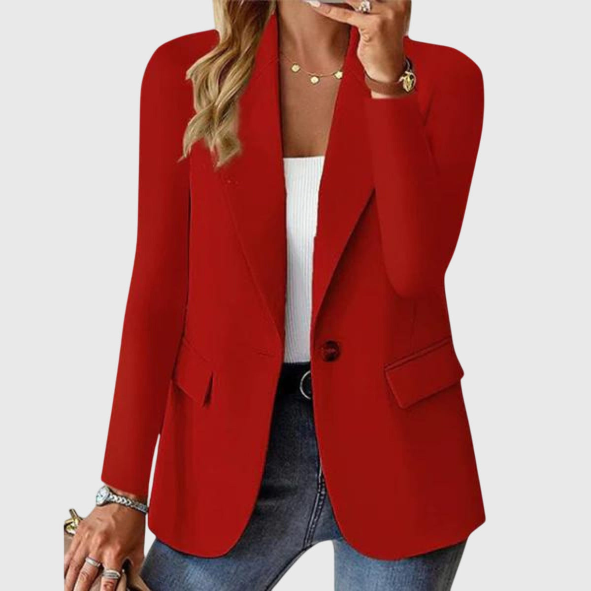 Women's Formal Structured Tailored Jacket for Work