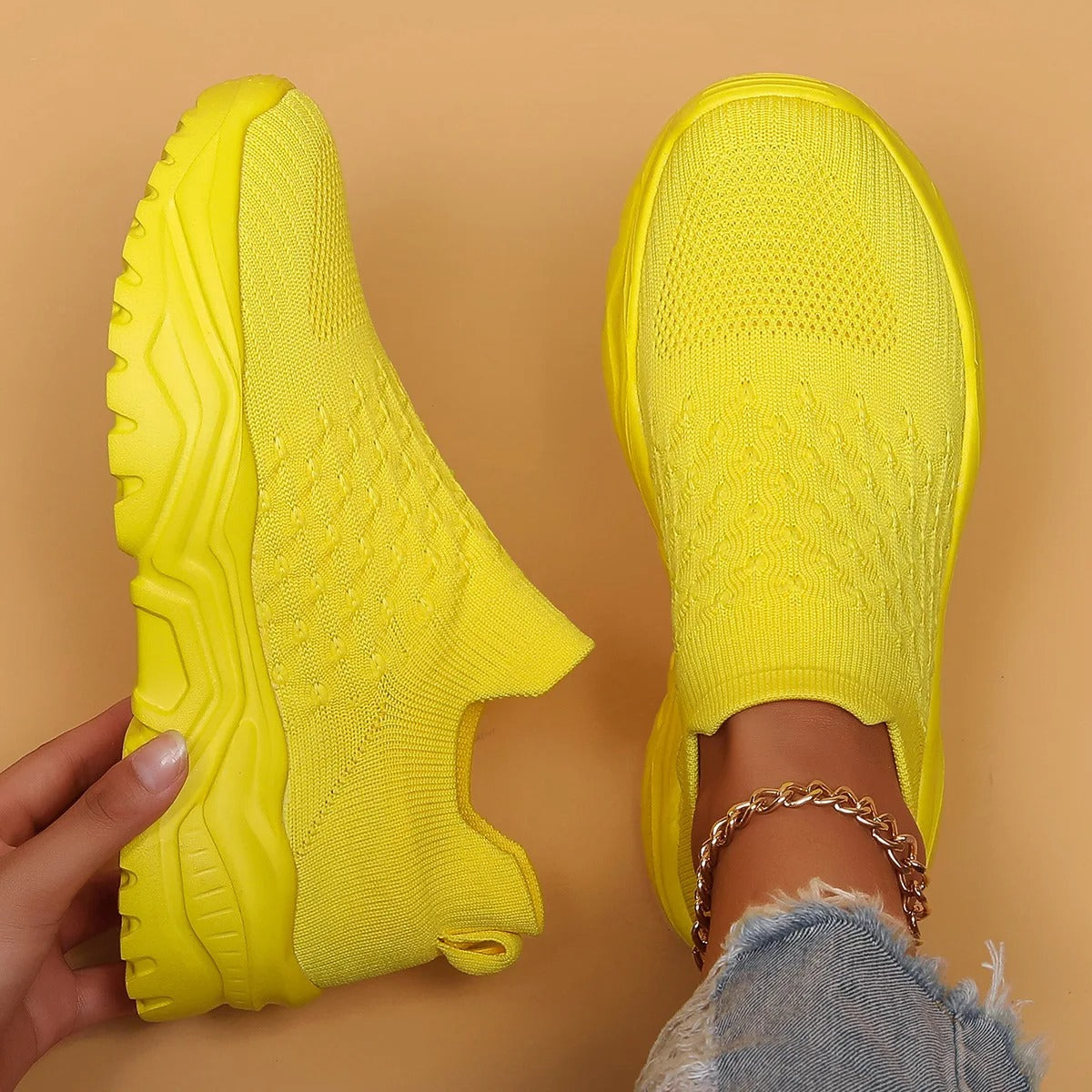 Women's Air Cushion Rounded Toe Orthopedic Walking Shoes