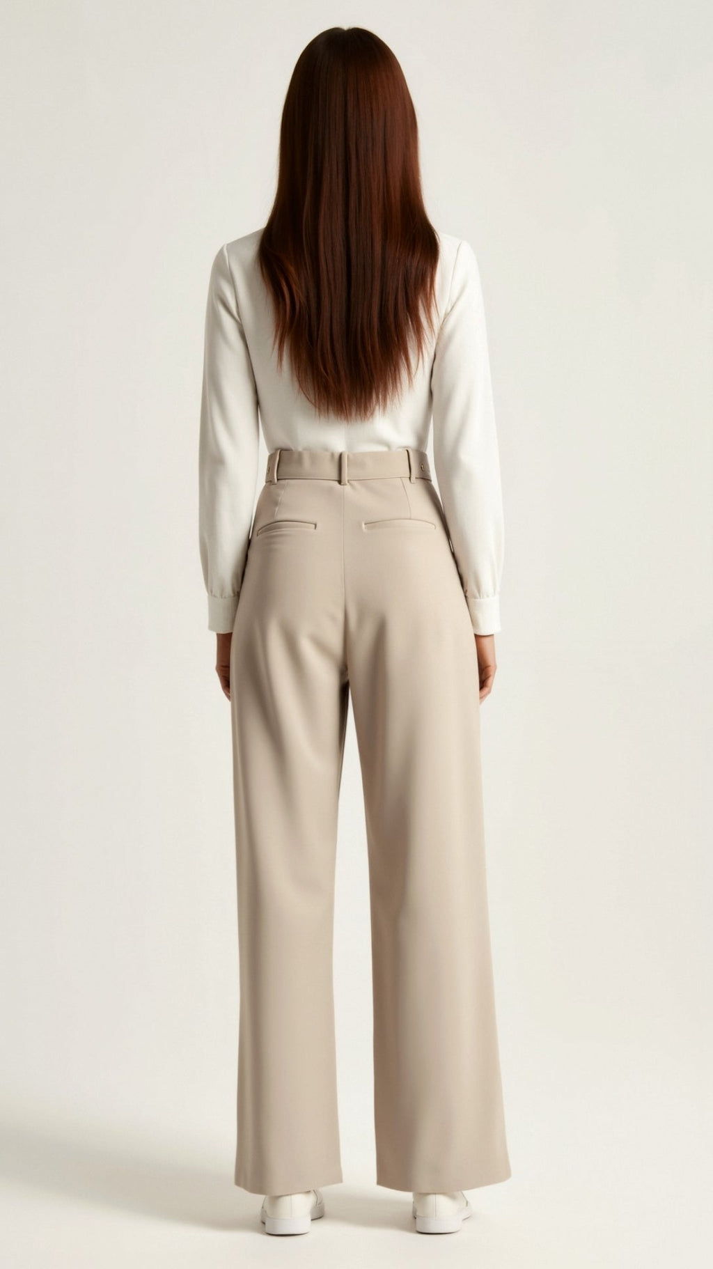 Women's High Waist Front-Pleated Flowing Wide-Leg Pants
